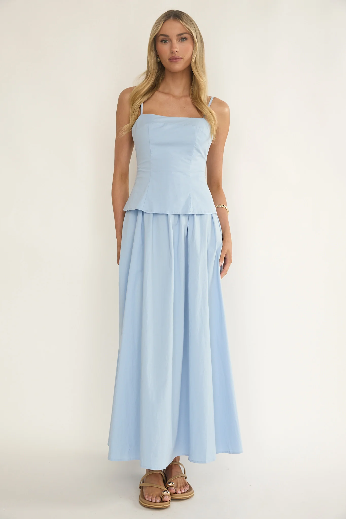 Antonita Cami Strap Maxi Dress Blue - Image 4