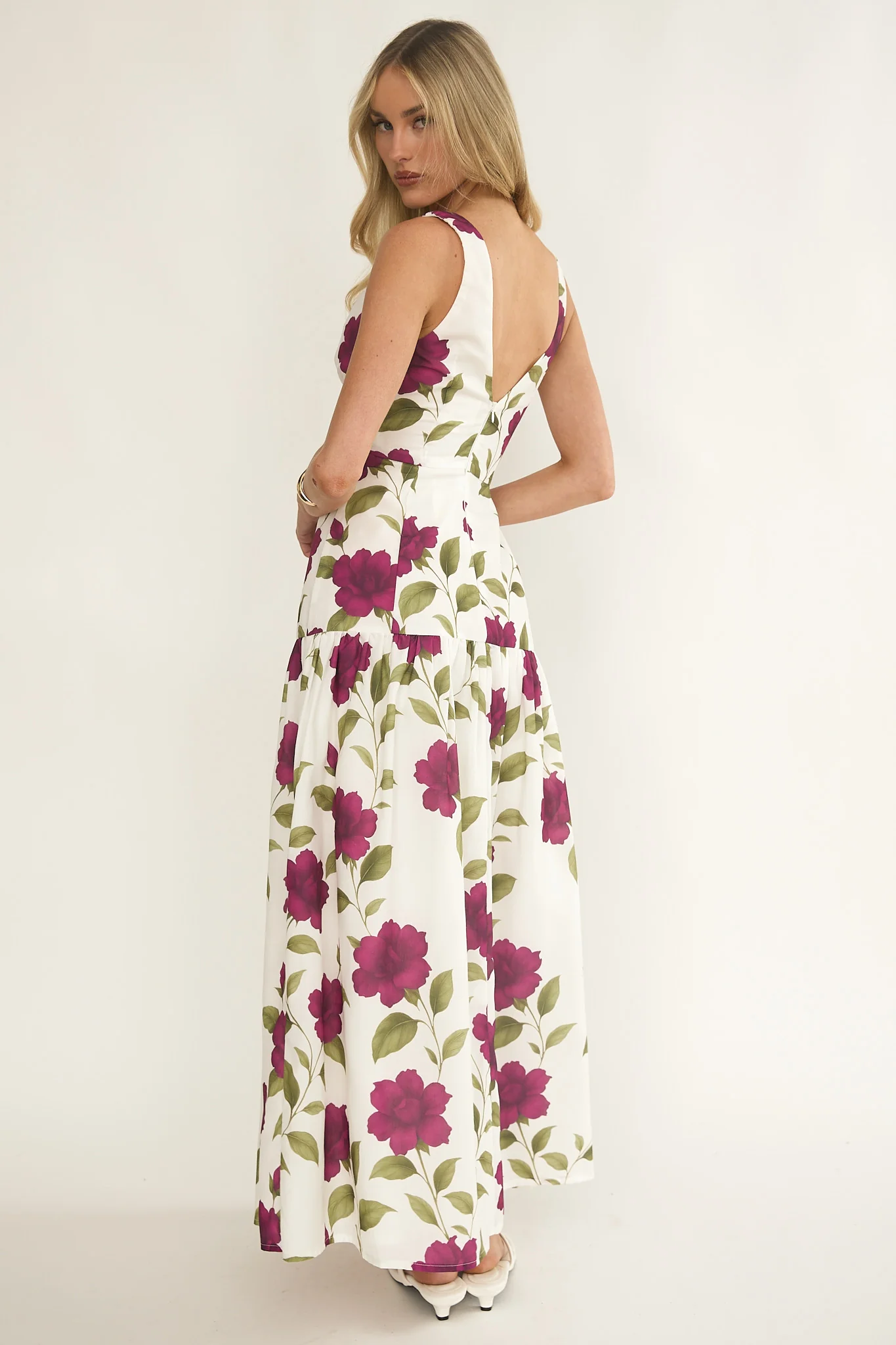 Begonia Drop Waist Maxi Dress Allegra Floral - Image 2