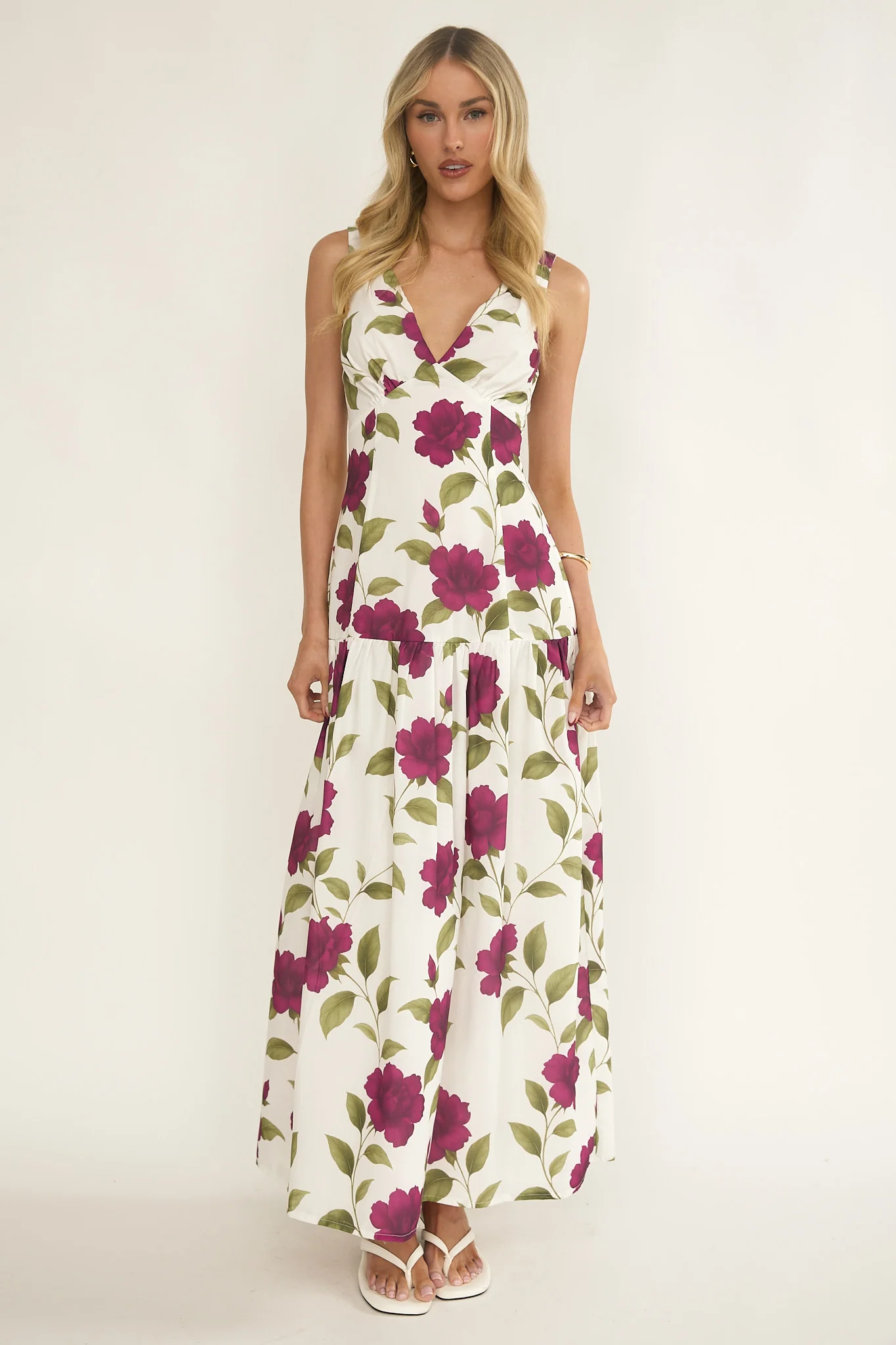Begonia Drop Waist Maxi Dress Allegra Floral - Image 4