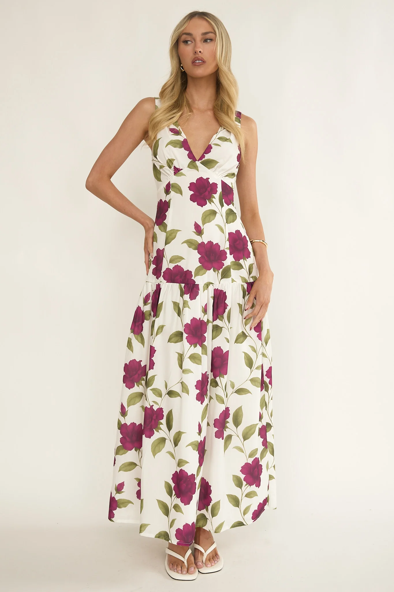 Begonia Drop Waist Maxi Dress Allegra Floral - Image 5
