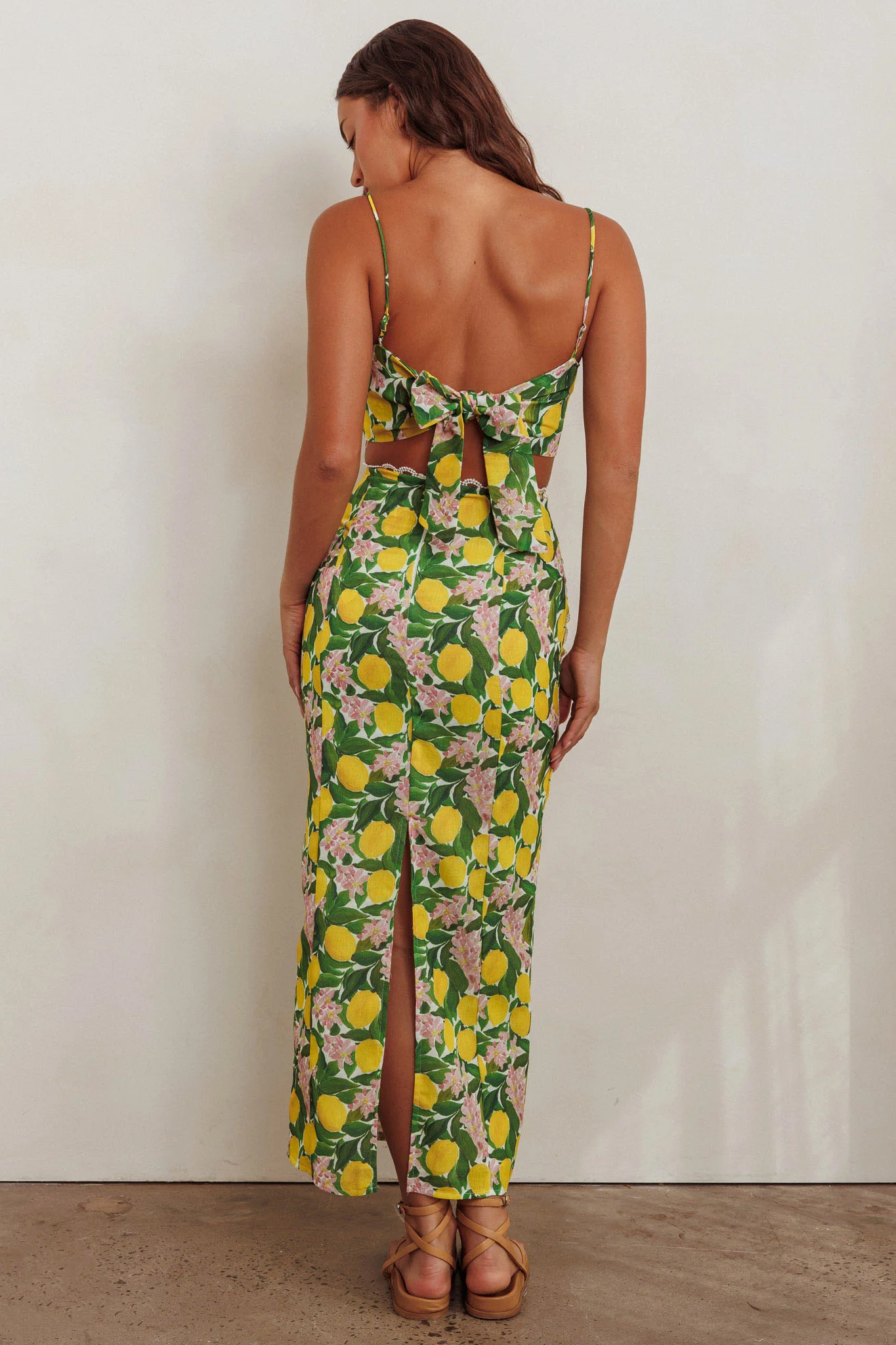 Chamberlain Scallop Trim Maxi Skirt Citrus Lemon - Image 4