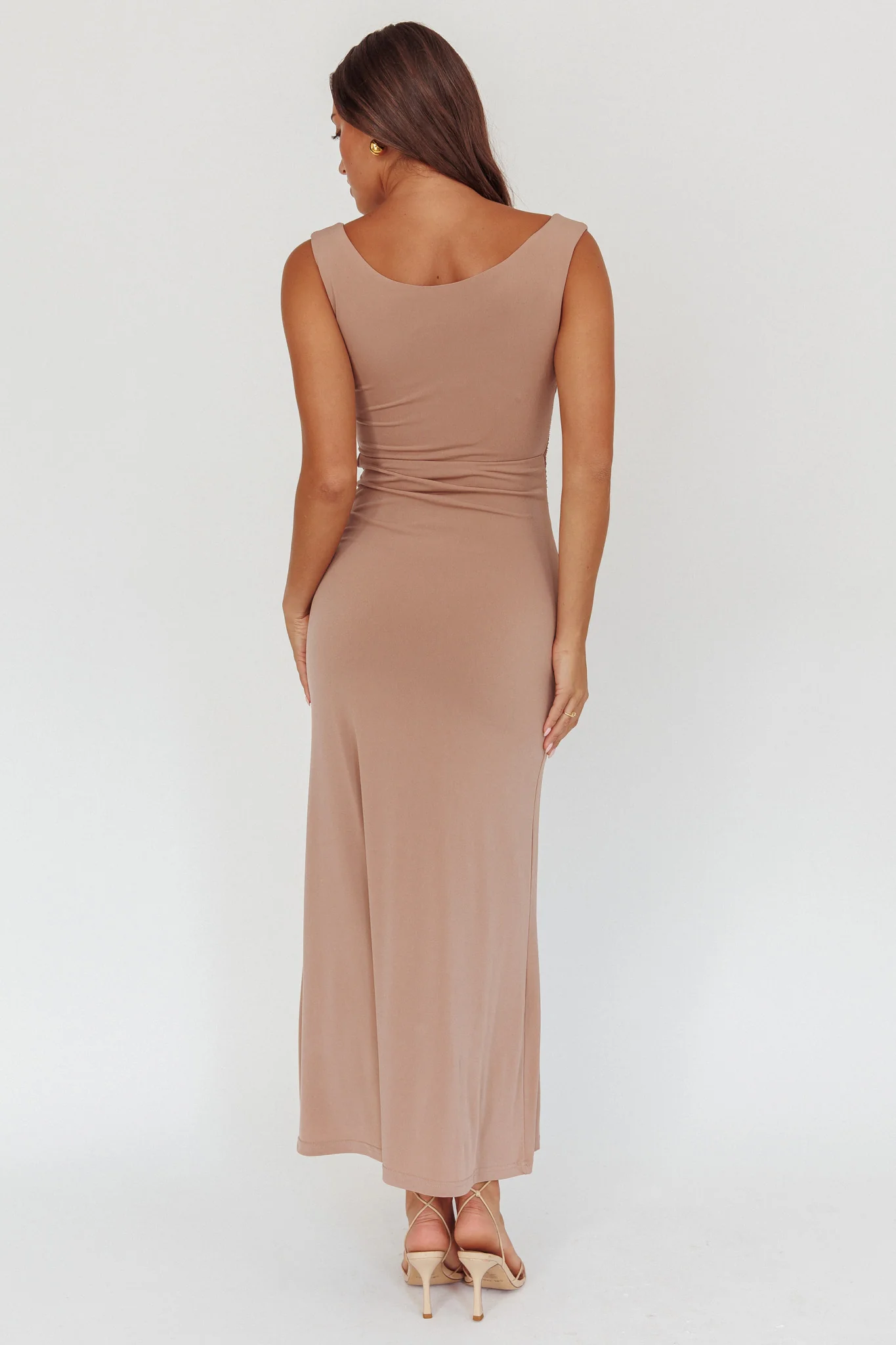 Costa Cut-Out Waist Maxi Dress Ecru - Image 2