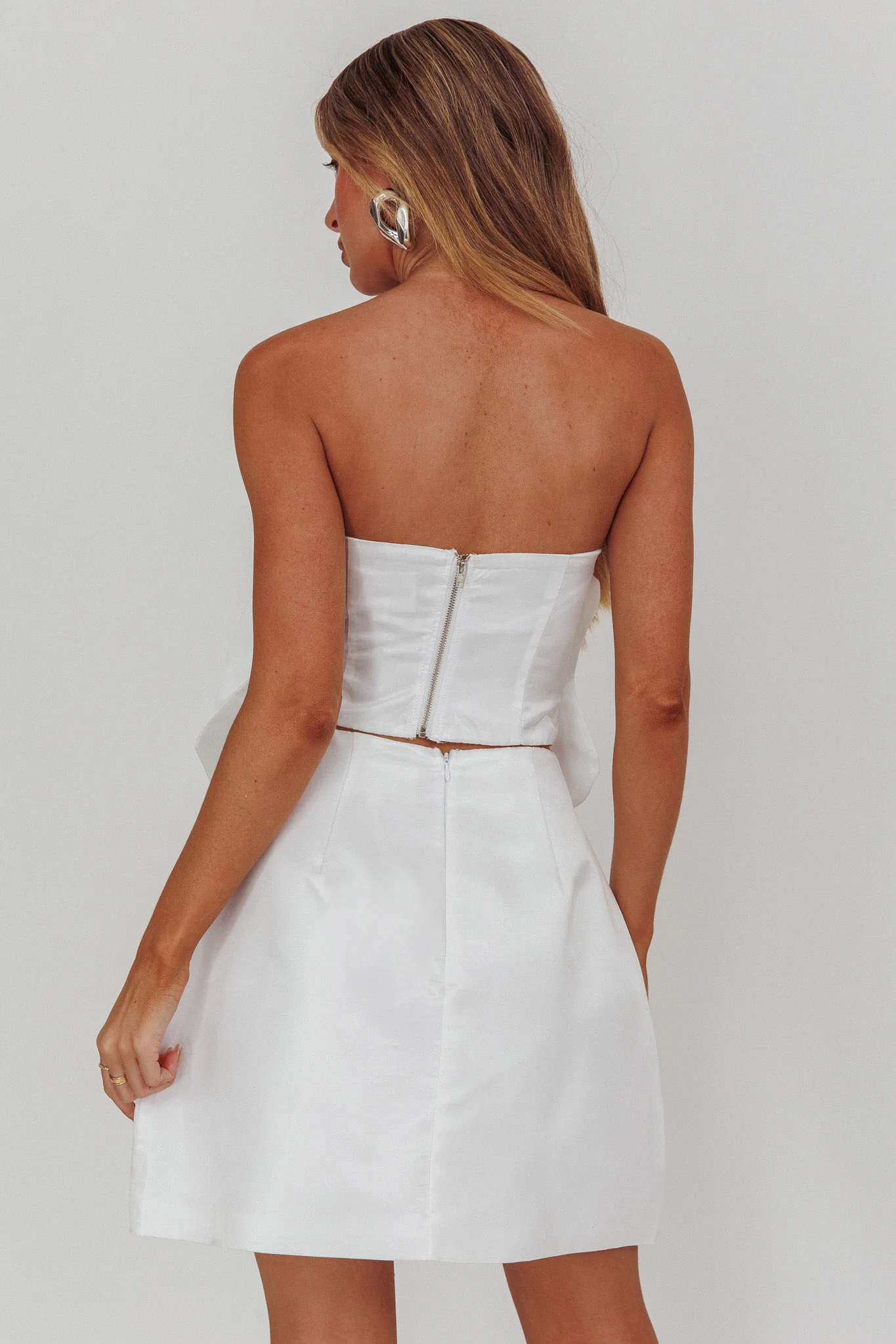 Count Down A-Line Mini Skirt Oyster - Image 3