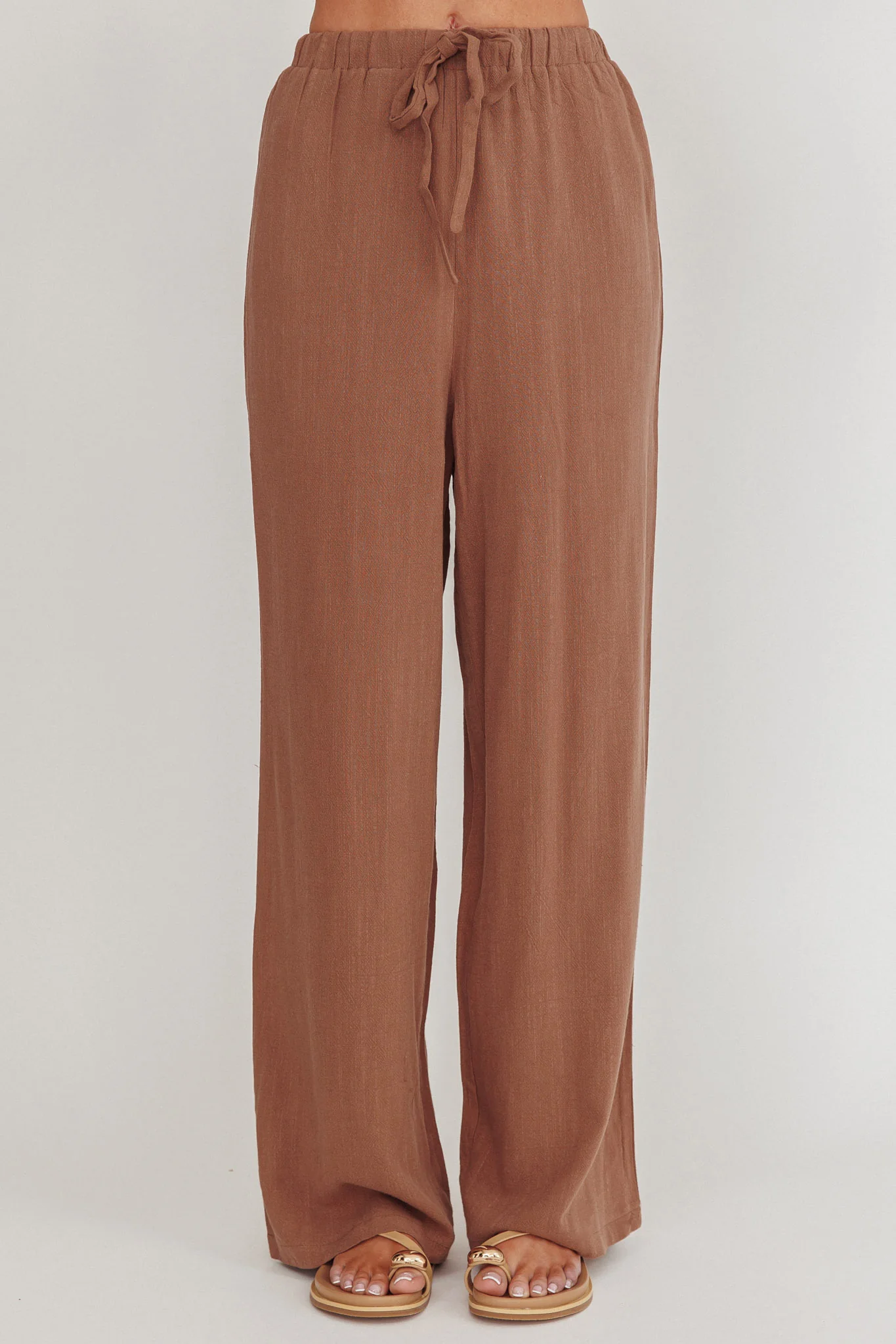Eniola Drawstring Pants Chocolate - Image 3