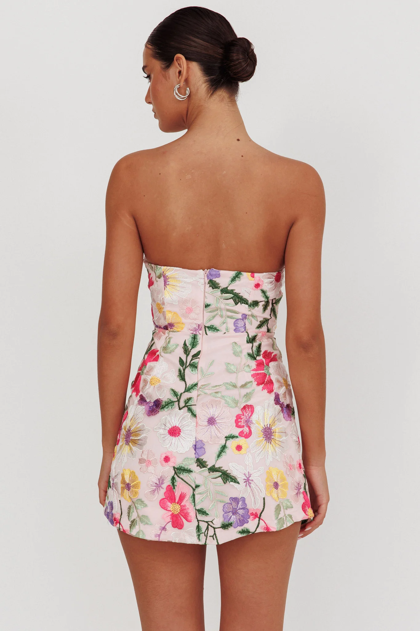 Entered The Chat Strapless Mini Dress Multi - Image 2