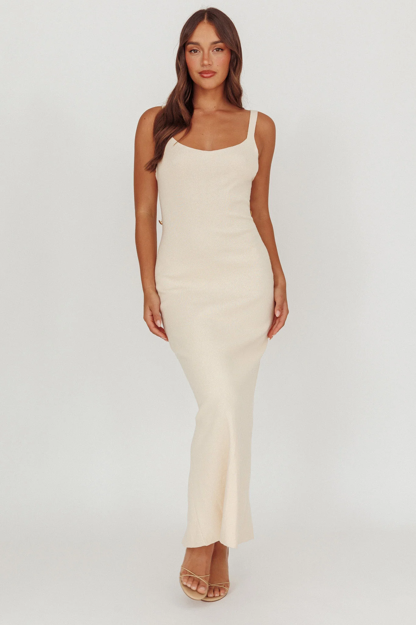 Fall Moon Cut-Out Back Maxi Dress Ivory - Image 4