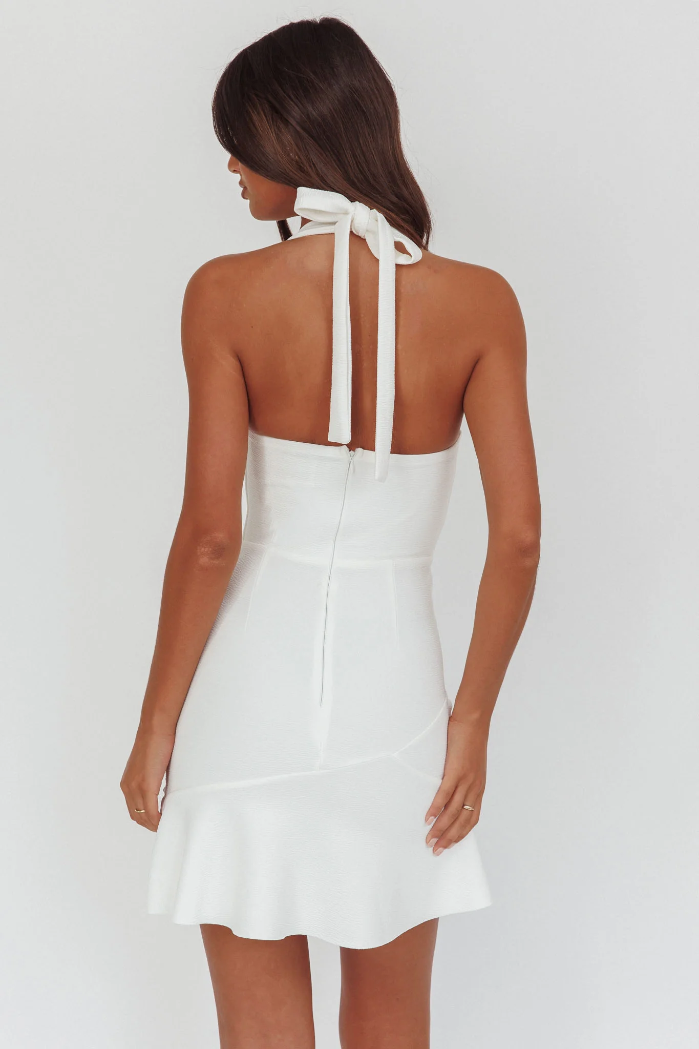 Fire Of Stars Halterneck Mini Dress White - Image 2