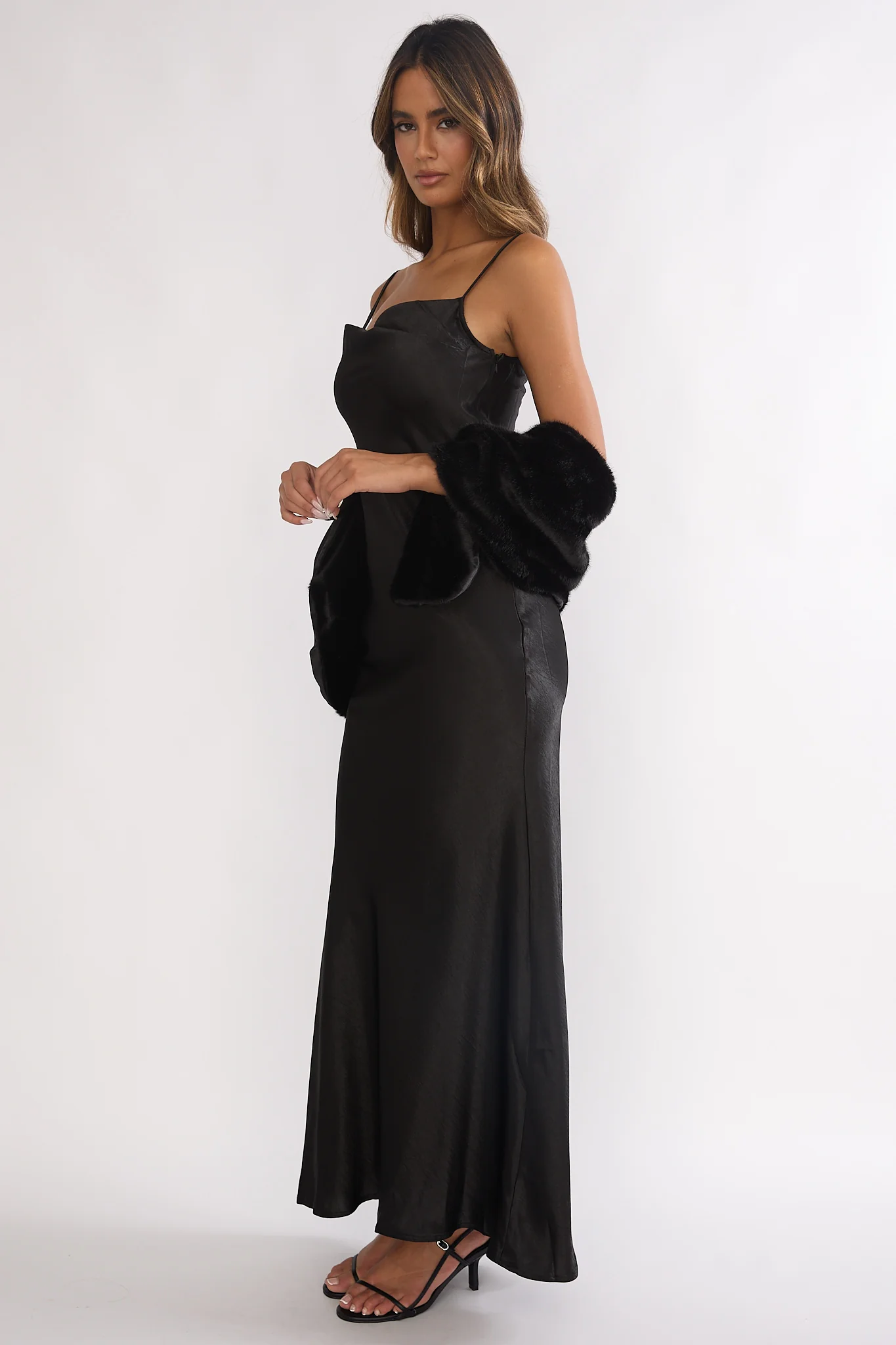 Hadley Cami Scarf Maxi Dress Black - Image 6
