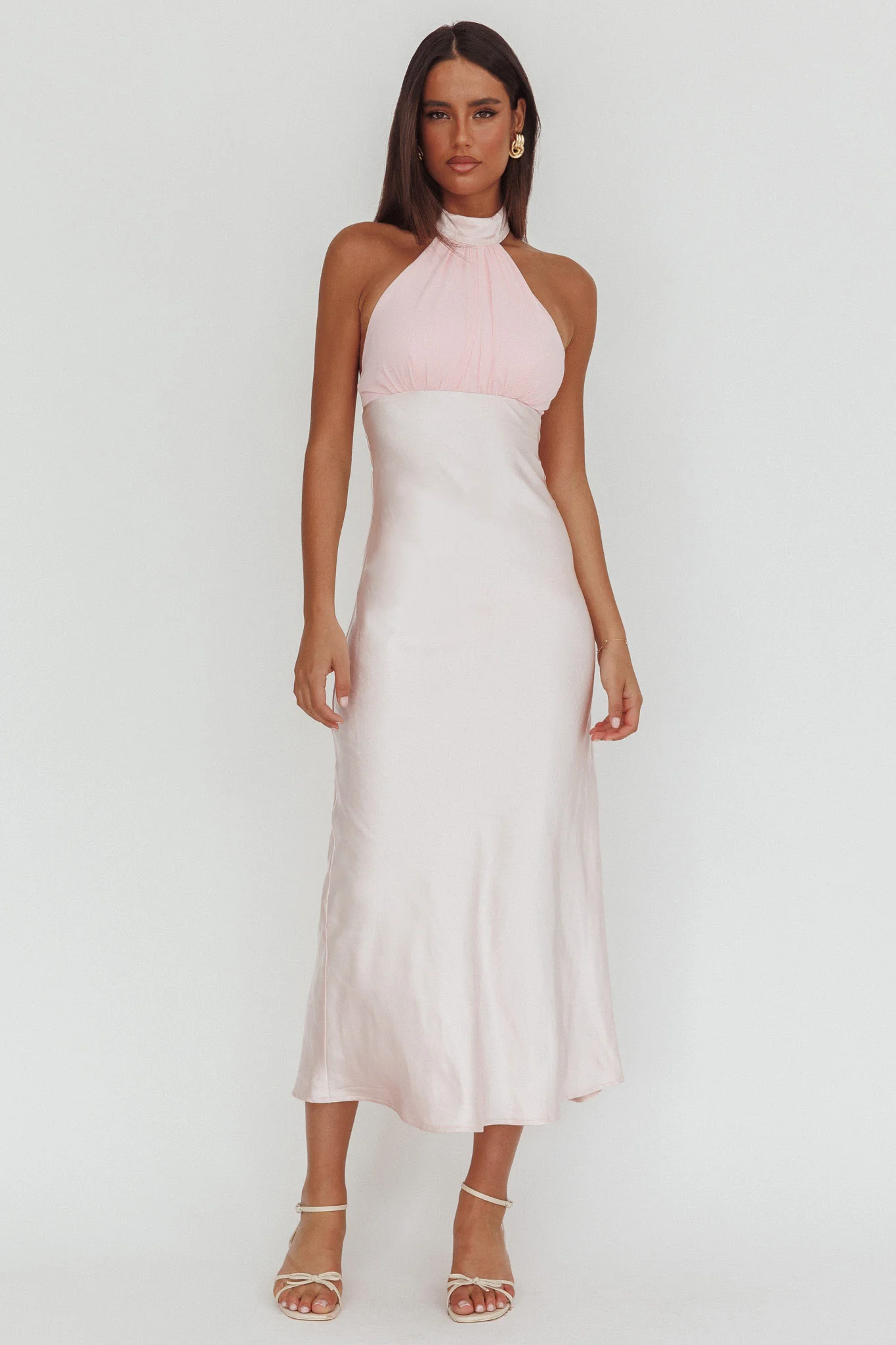Kaivira Halterneck Maxi Dress Pink - Image 5