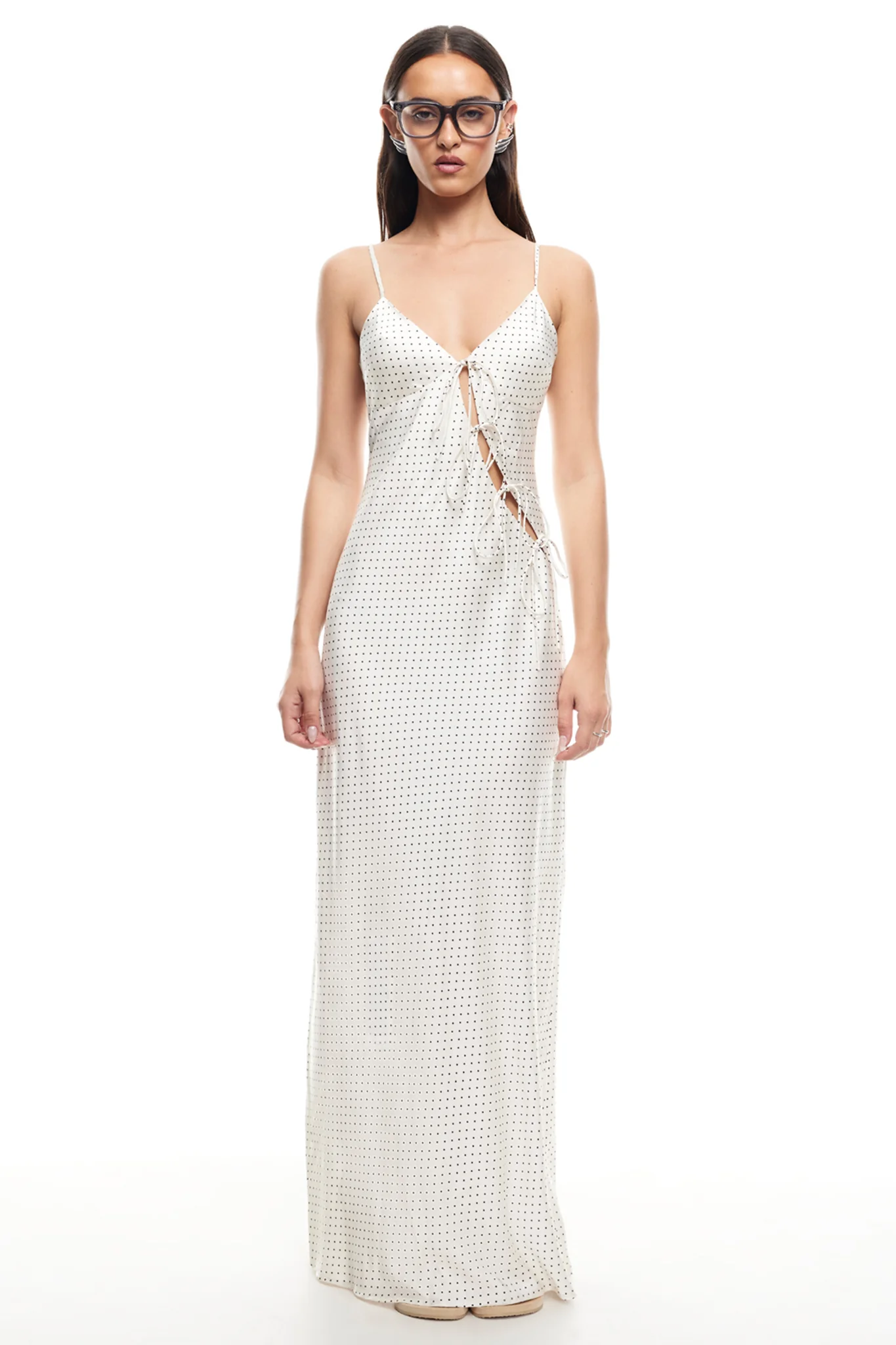 LIONESS About A Girl Maxi Dress Porcelain Polka - Image 2