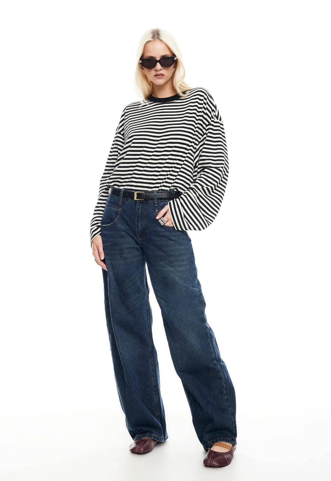 LIONESS Bloom Long Sleeve Onyx Stripe - Image 6