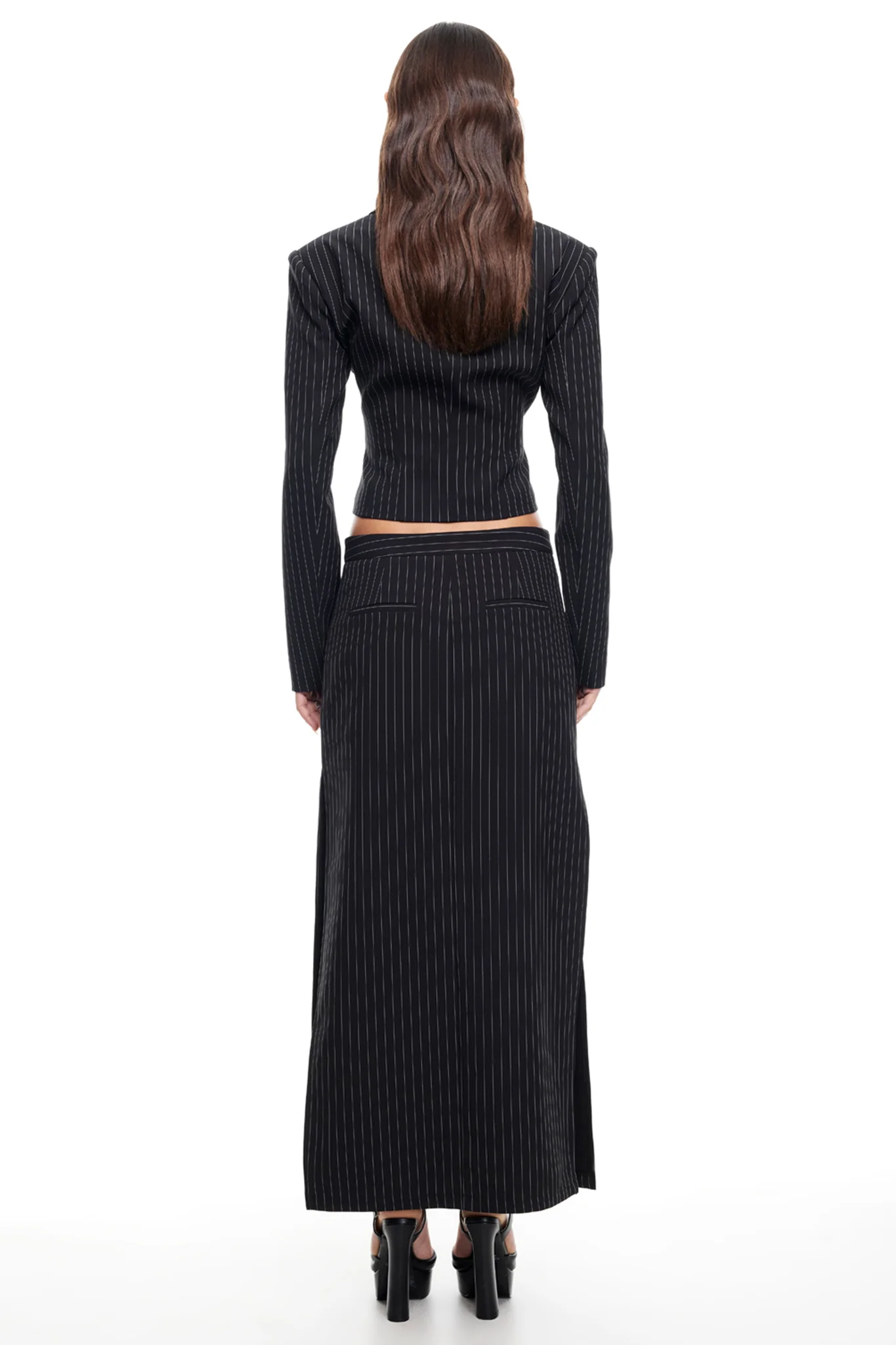 LIONESS Lune Blazer Onyx Pinstripe - Image 4