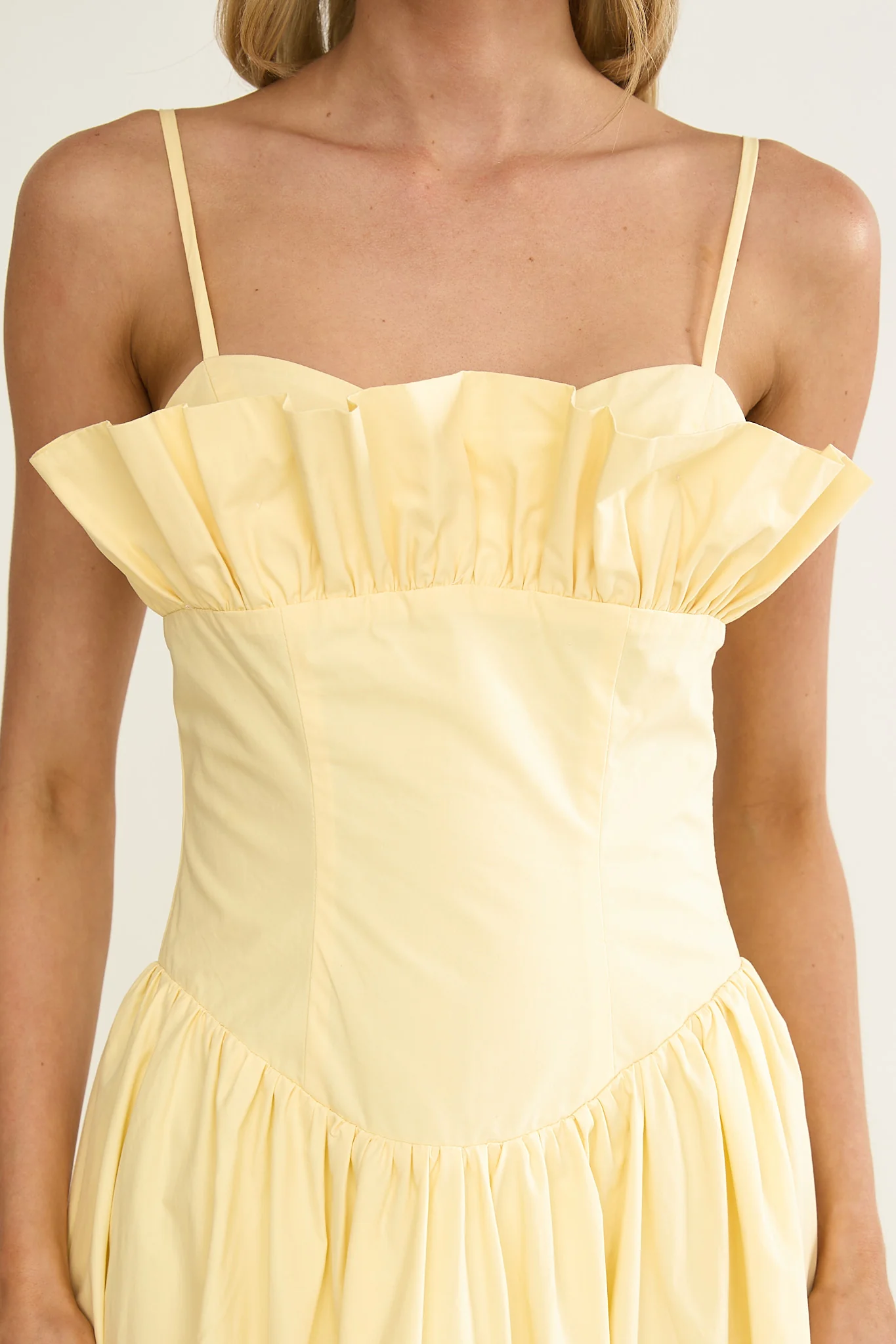 Pailin Frill Bust Maxi Dress Butter - Image 4