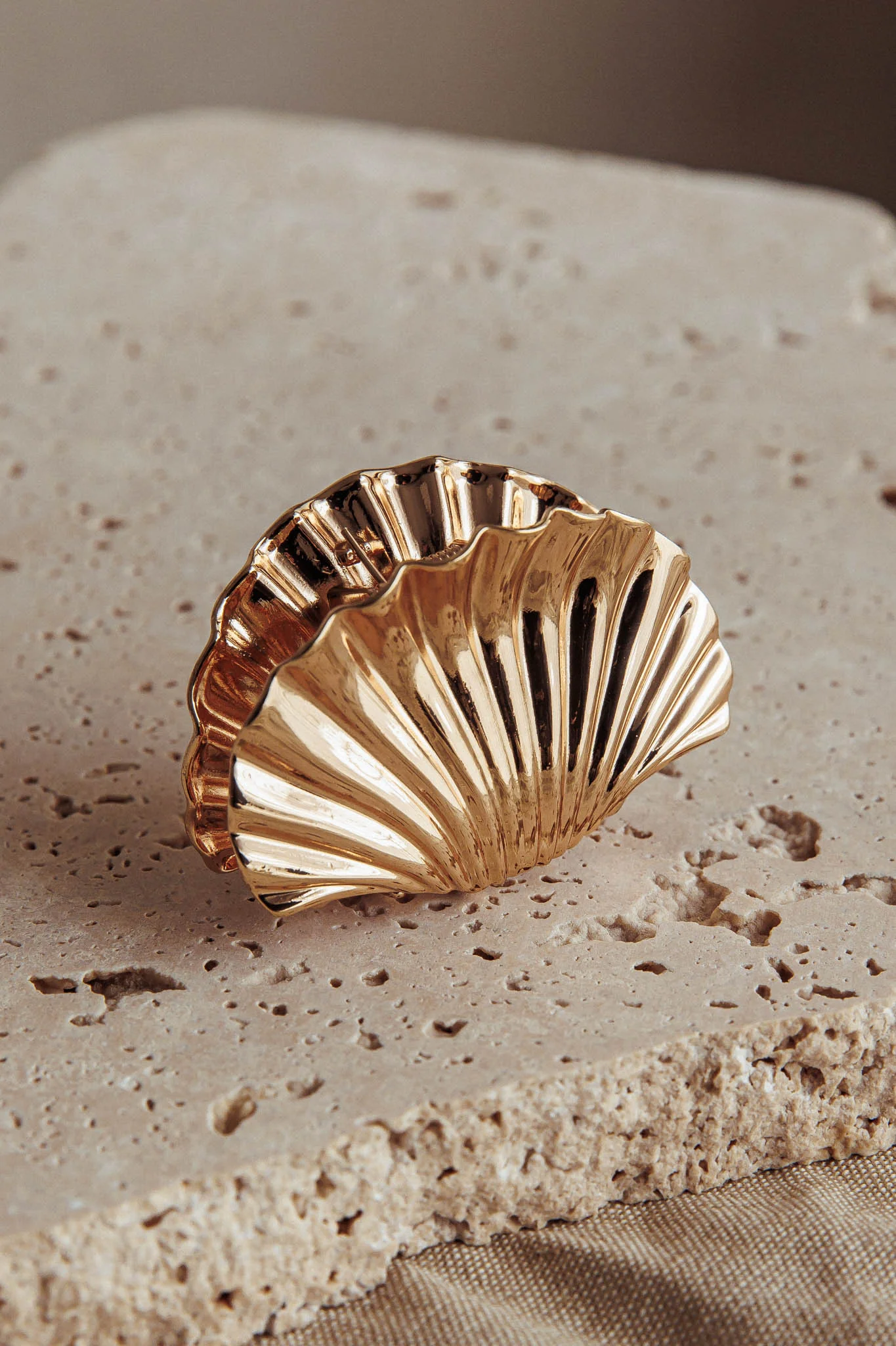 Palm Beach Shell Clip Gold - Image 4