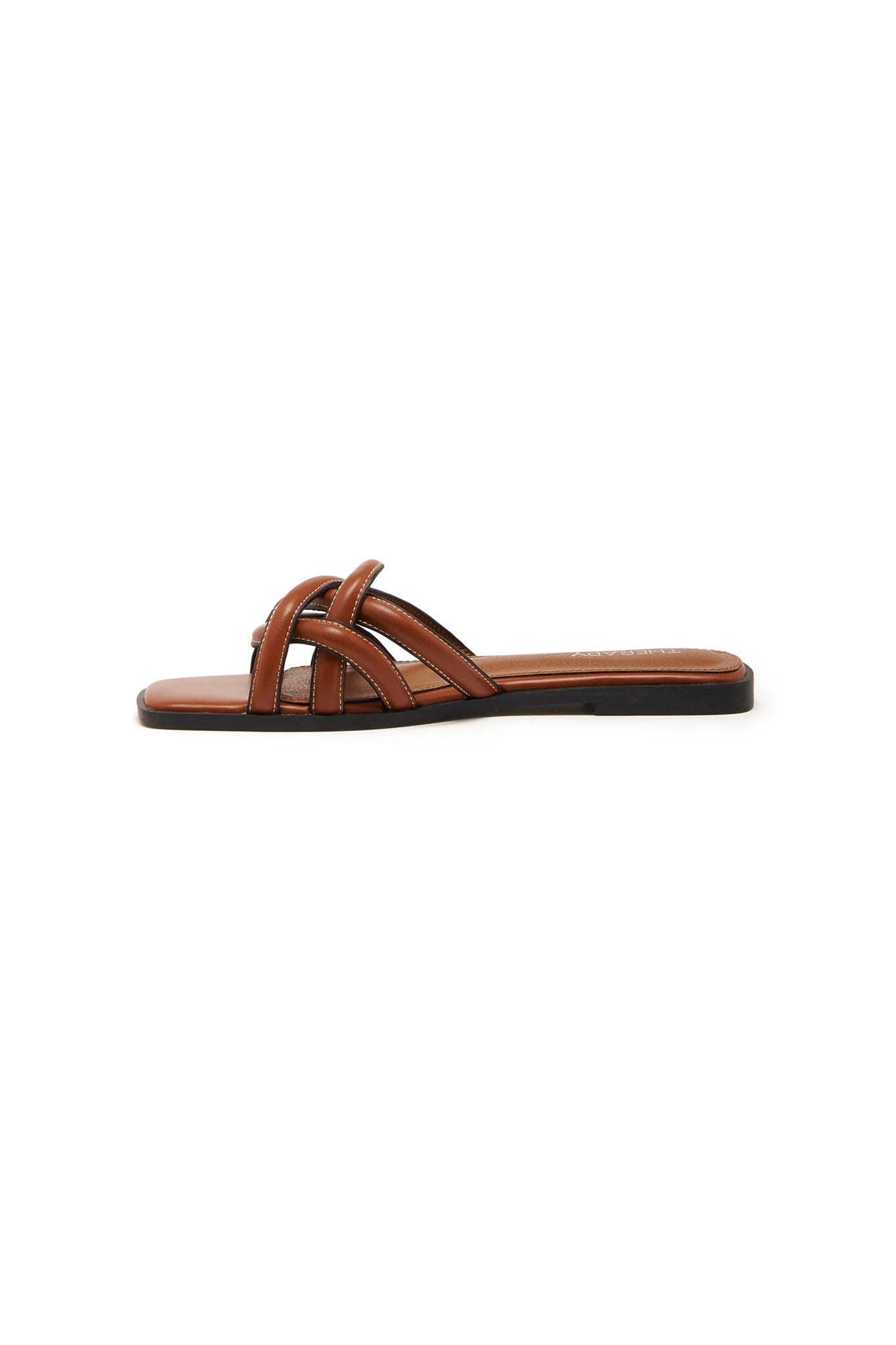 THERAPY Gabrielle Flat Sandal Dark Tan - Image 3