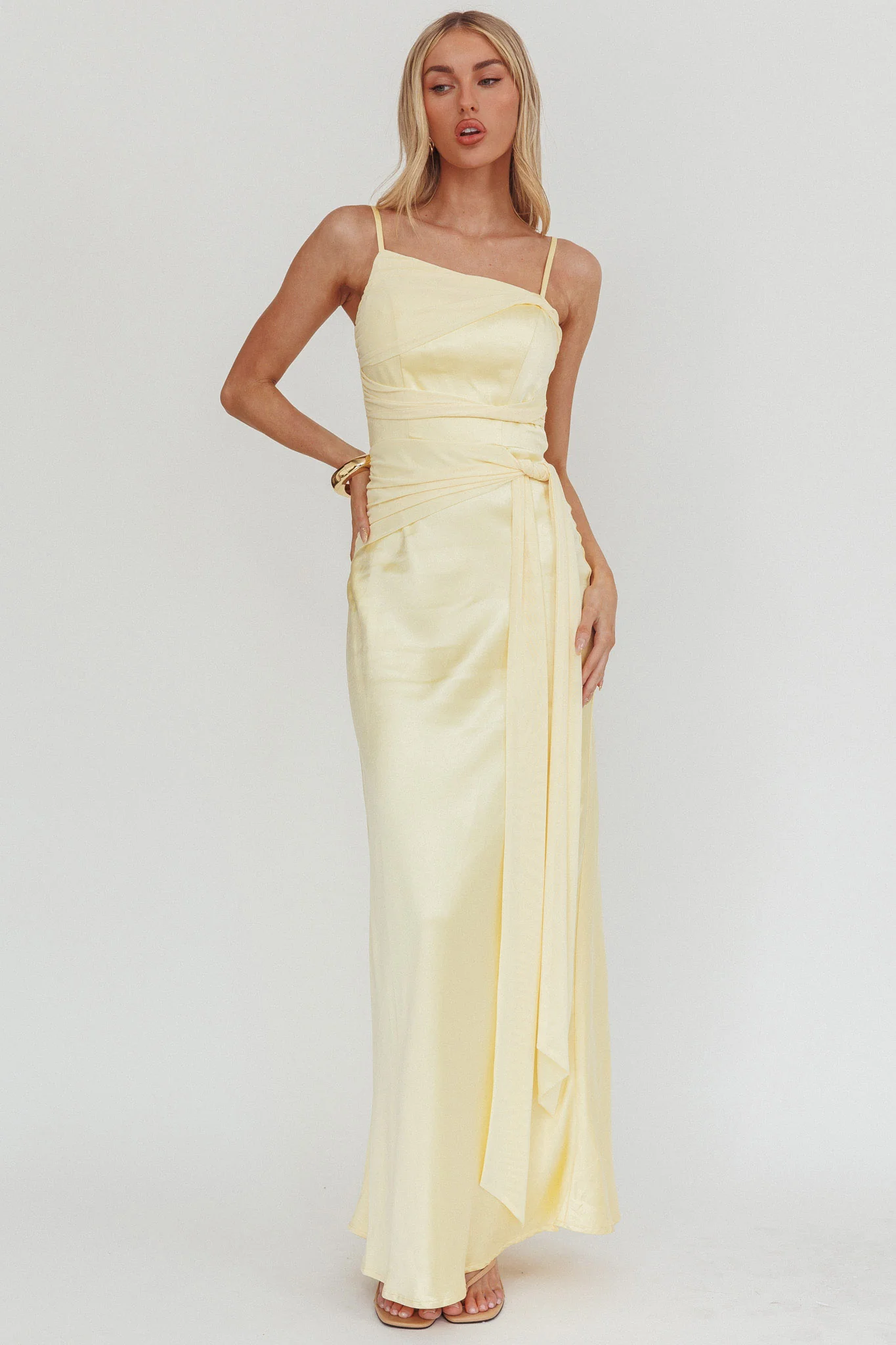 Wysandra Knot Detail Maxi Dress Butter - Image 4
