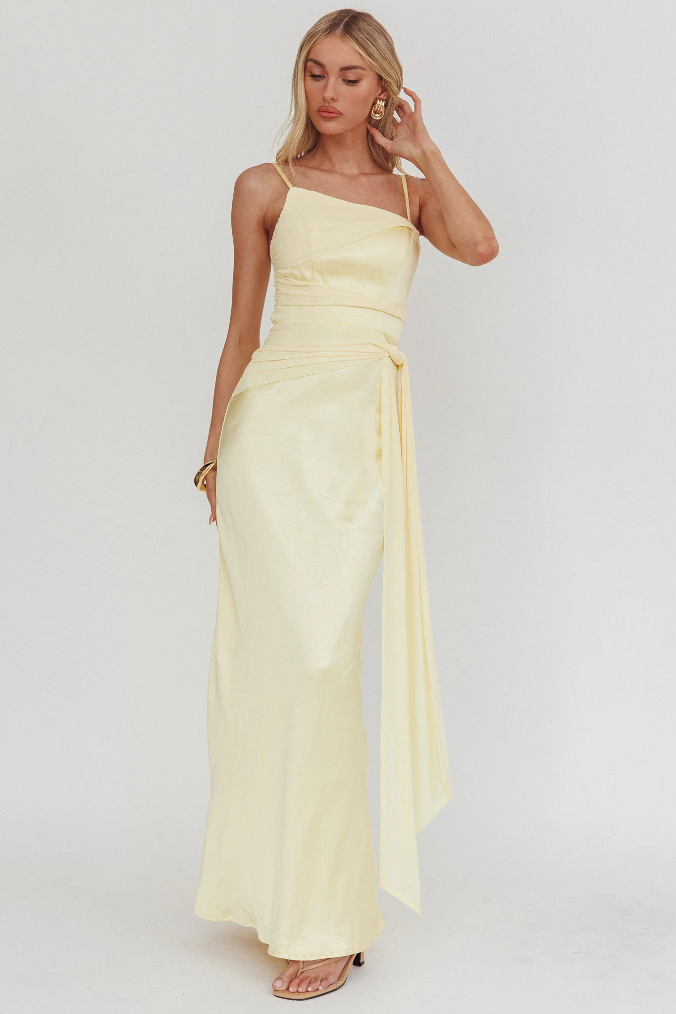 Wysandra Knot Detail Maxi Dress Butter - Image 5